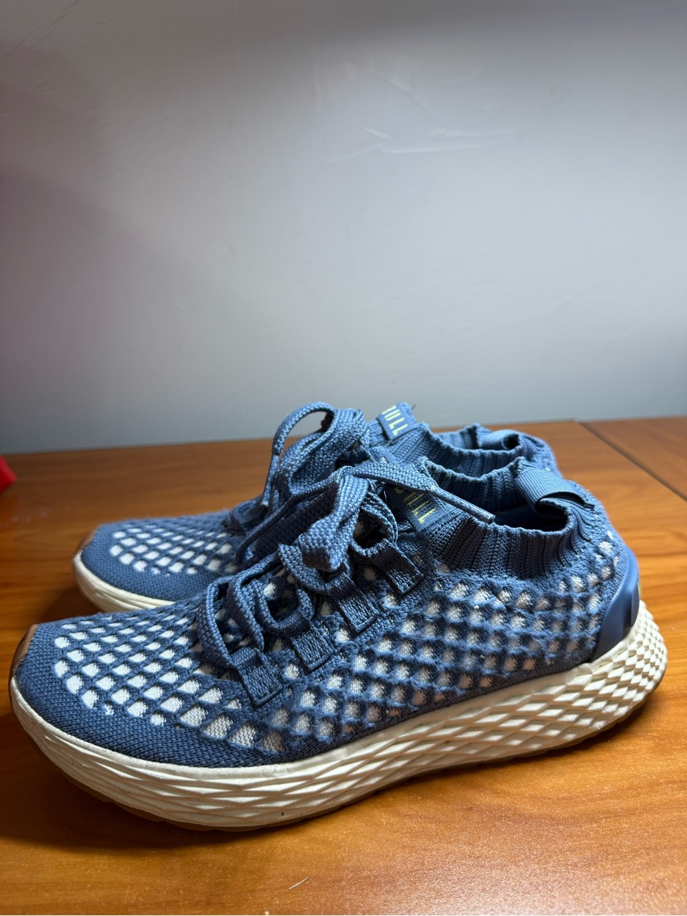 Nobull Women's Allday Knit Walking Sneaker Shoe Blue Casual Comfort Net W7